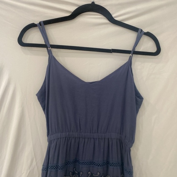 Love the Label Dress beaded blue maxi dress sz small - Picture 5 of 6